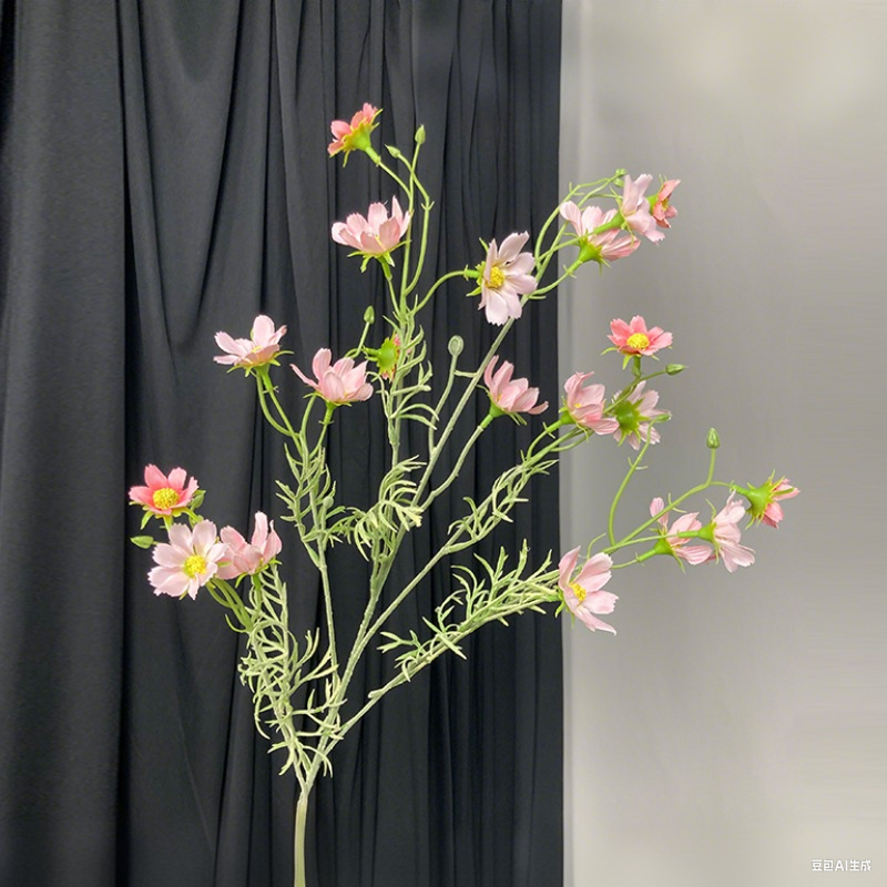 36.7" Tall Artificial Cosmos Flowers, Lifelike Fake Cosmos Blooms for Home Decor