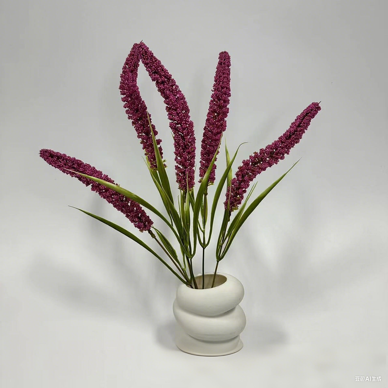 18.5-Inch Artificial Sage Flowers, Realistic Fake Sage Stems with Greenery, Faux Sage for Tall Vase Arrangements, Home Decor, Wedding Backdrops