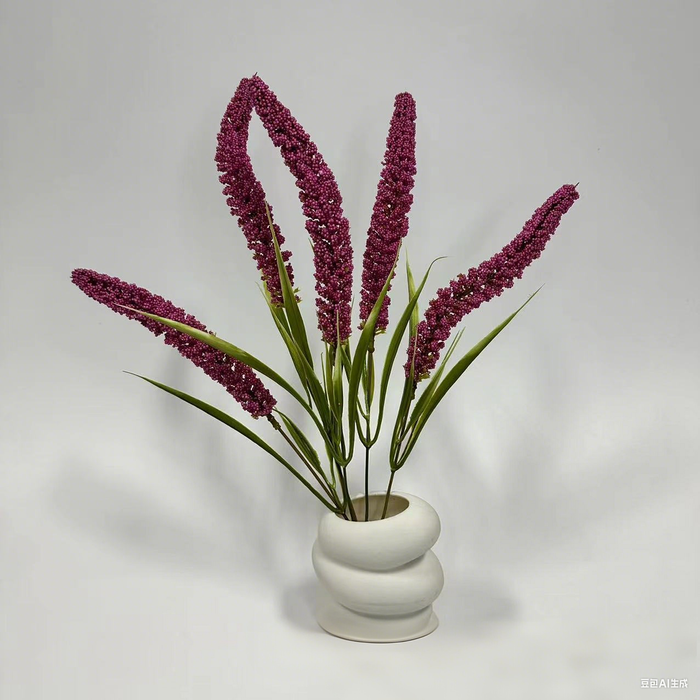 18.5-Inch Artificial Sage Flowers, Realistic Fake Sage Stems with Greenery, Faux Sage for Tall Vase Arrangements, Home Decor, Wedding Backdrops