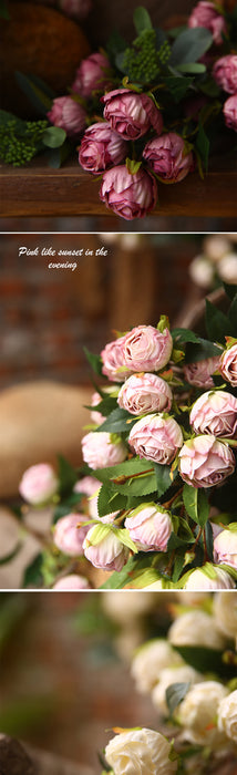 Venta al por mayor de flores artificiales de seda de tallos largos de capullos de rosa de 20 "a granel 