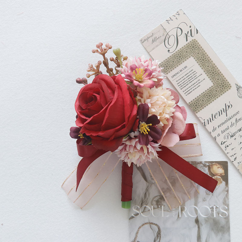 Bulk Pink Rose Mum Boutonnieres and Corsage Wholesale