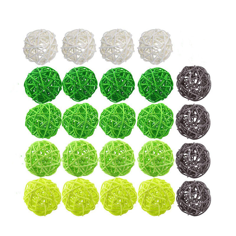 Lot de 24 boules de rotin, boules d'osier, boules de brindilles, boules de remplissage de bol, remplissage de vase, vente en gros