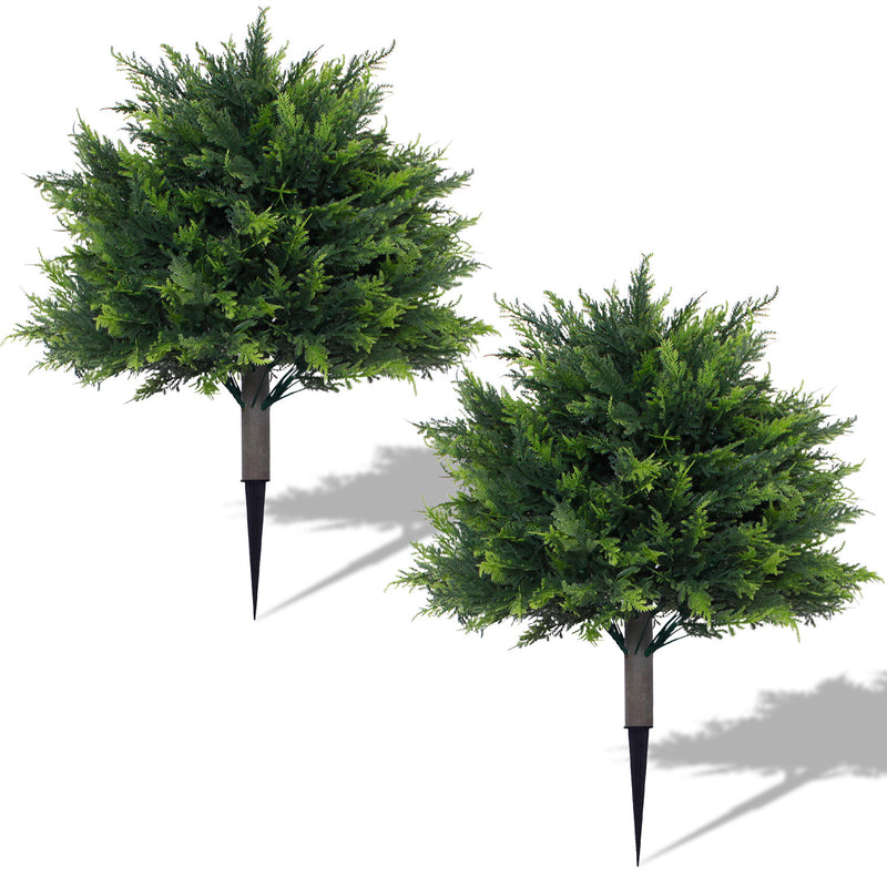 Bulk Artificial Topiary Outdoor Plants with Spike Bushes UV Resistant Fake Shrubs Wholesale