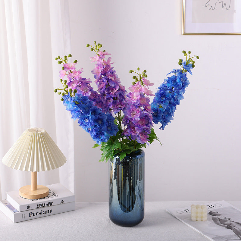 Bulk 9 Colors 31.5" Delphinium Stems Real Touch Faux Larkspur Flower Wholesale