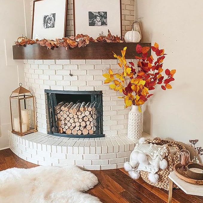 Bulk 41" Long Fall Leaves Stems Artificial Beech Leaf Stems Wholesale