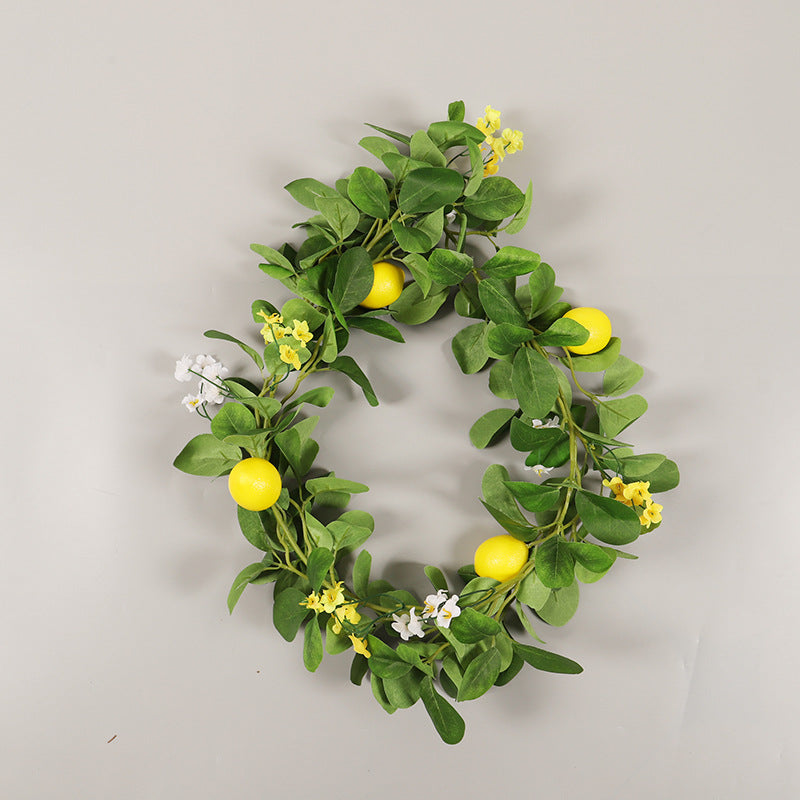 Bulk 39" Greenery Garland with Lemons and Flowers Wholesale