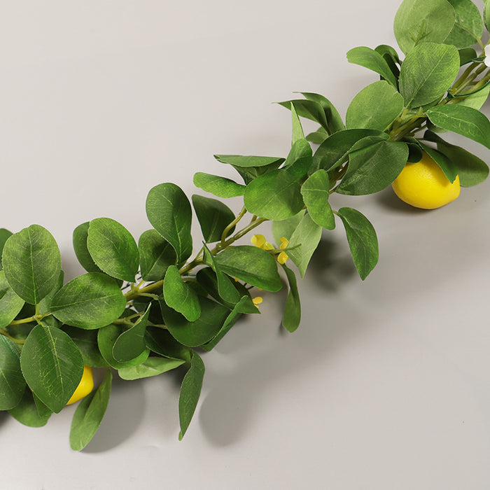 Guirnalda verde a granel de 39 "con limones y flores al por mayor 