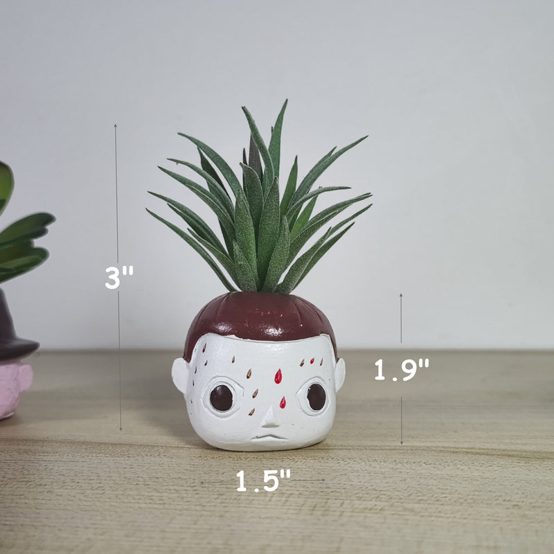 Lot de 3 mini plantes succulentes artificielles en vase pour décoration d'Halloween, cadeaux pour les amoureux des plantes, arrangements en gros