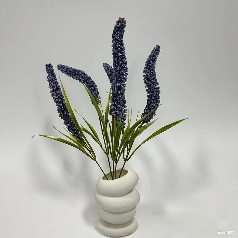 18.5-Inch Artificial Sage Flowers, Realistic Fake Sage Stems with Greenery, Faux Sage for Tall Vase Arrangements, Home Decor, Wedding Backdrops