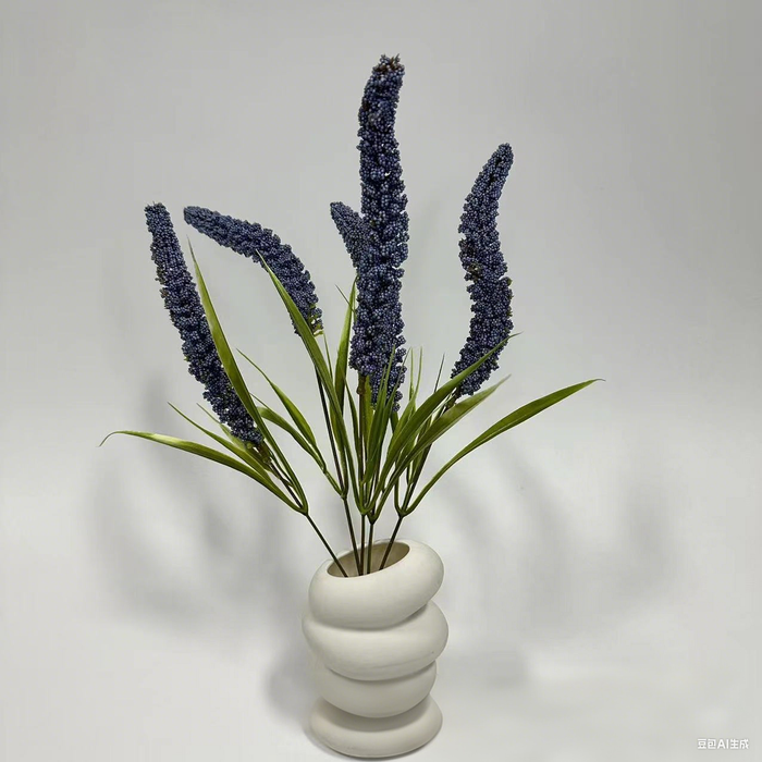 18.5-Inch Artificial Sage Flowers, Realistic Fake Sage Stems with Greenery, Faux Sage for Tall Vase Arrangements, Home Decor, Wedding Backdrops