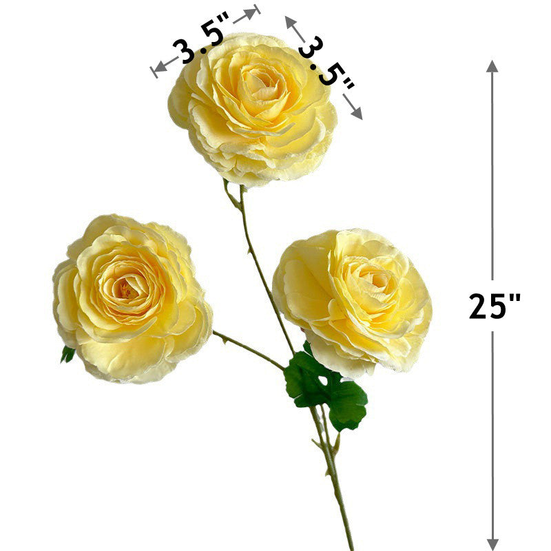 Bulk 25" 3 Heads Peony Spray Stems Artificial Silk Flowers Wholesale