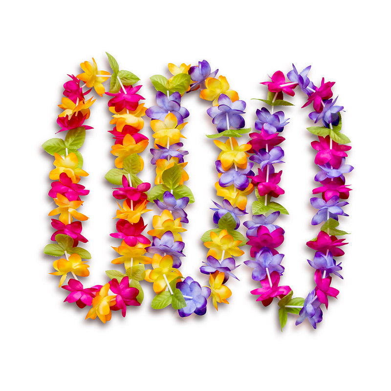 Bulk 3Pcs Artificial Flower Leis Silk Leis Wholesale