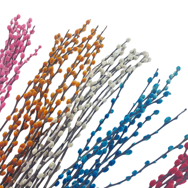 Bulk 20Pcs 17" Real Natural Dried Pussy Willow Branches Flowers Arrangements Wholesale