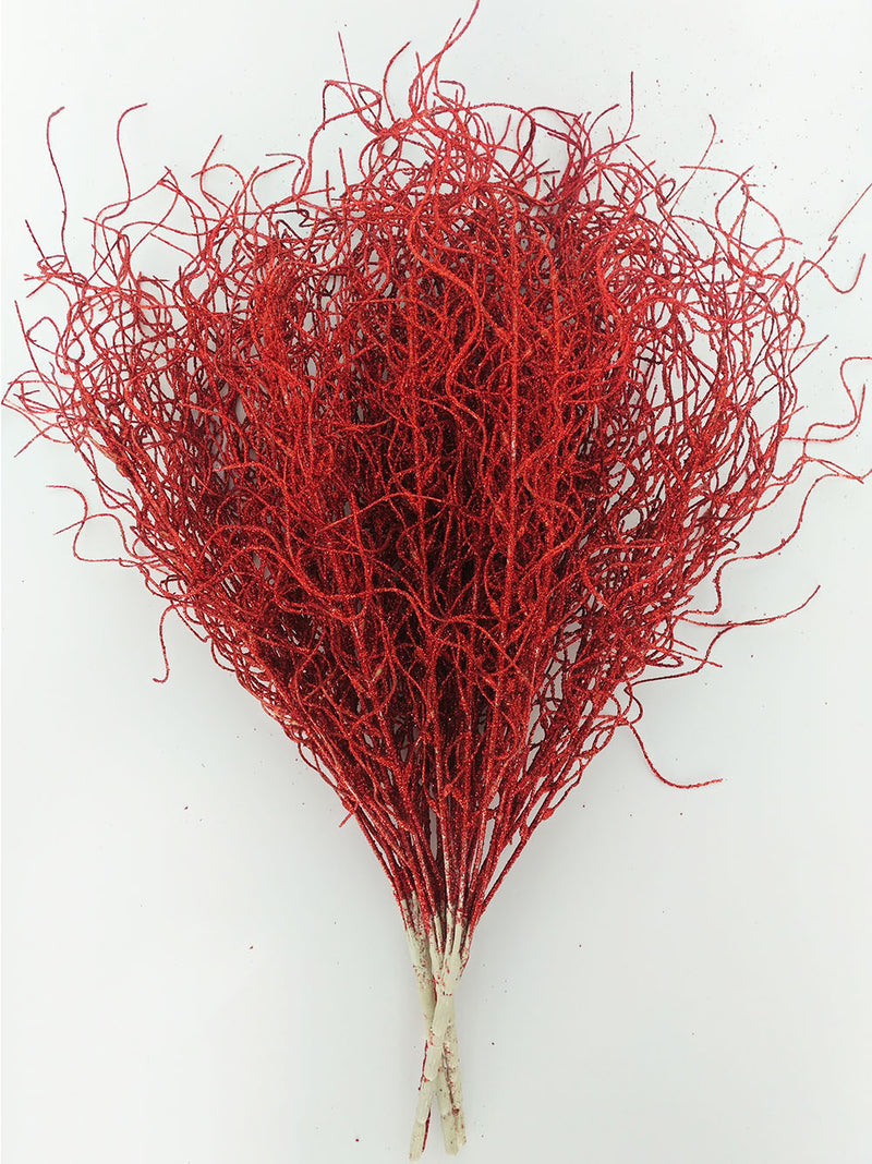 Bulk 17" Artificial Glitter Christmas Bush Stem Picks Ornaments Decorative Wholesale