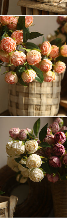 Venta al por mayor de flores artificiales de seda de tallos largos de capullos de rosa de 20 "a granel 