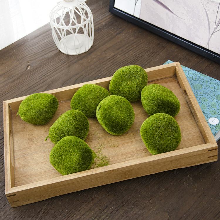 Rocas de musgo artificial a granel Piedras cubiertas de musgo verde artificial decorativas para centros de mesa Jardín de hadas Decoración del banquete de boda al por mayor 