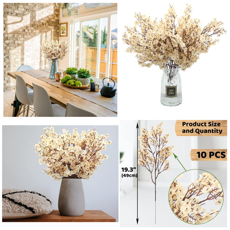 10 Pcs Realistic Artificial Baby's Breath - Patriotic Flowers for 4th ...