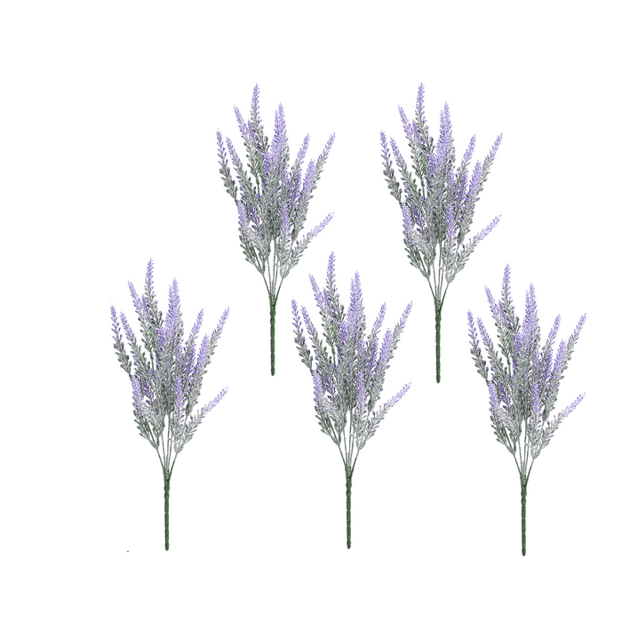 A granel 5 piezas de lavanda púrpura arbustos flor lila artificial para el ramo de la boda centros de mesa de bricolaje y decoración de arreglos florales al por mayor 
