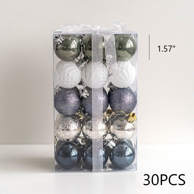 Bulk Blue Series Glitter Christmas Balls Set Hanging Ornaments for Christmas Tree Home Decor Wholesale