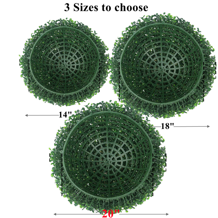 Estilo de actualización a granel, plantas verdes de primavera y verano, bola de topiario de boj Artificial, resistente a los rayos UV para exteriores, venta al por mayor 