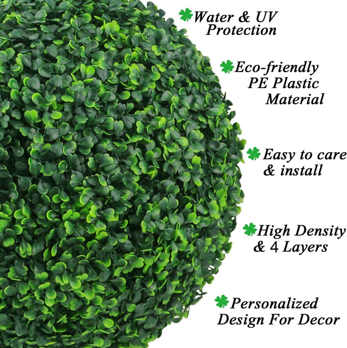 Bulk 5 Pack Spring and Summer Large Greenery Plants Spheres Artificial Boxwood Topiary Ball Outdoor UV Resistant Wholesale