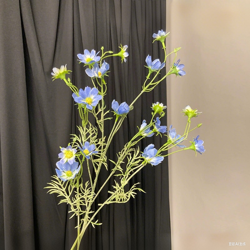36.7" Tall Artificial Cosmos Flowers, Lifelike Fake Cosmos Blooms for Home Decor