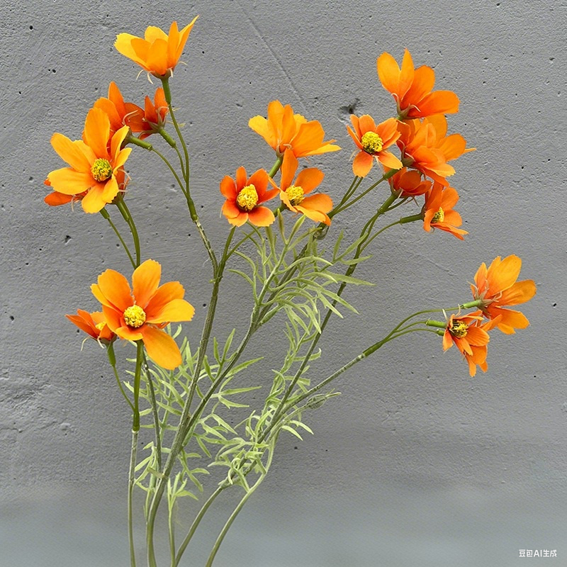 36.7" Tall Artificial Cosmos Flowers, Lifelike Fake Cosmos Blooms for Home Decor