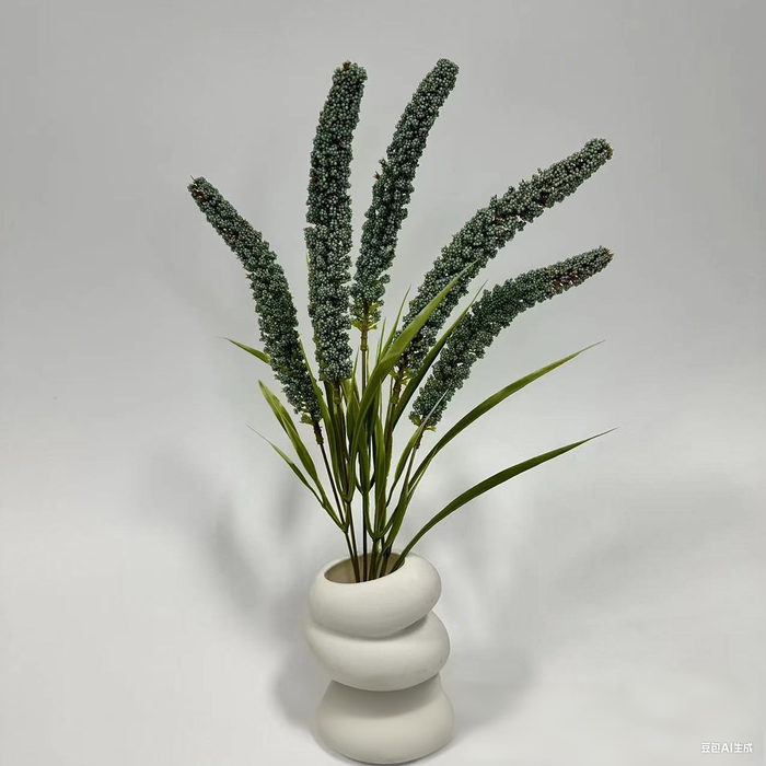 18.5-Inch Artificial Sage Flowers, Realistic Fake Sage Stems with Greenery, Faux Sage for Tall Vase Arrangements, Home Decor, Wedding Backdrops