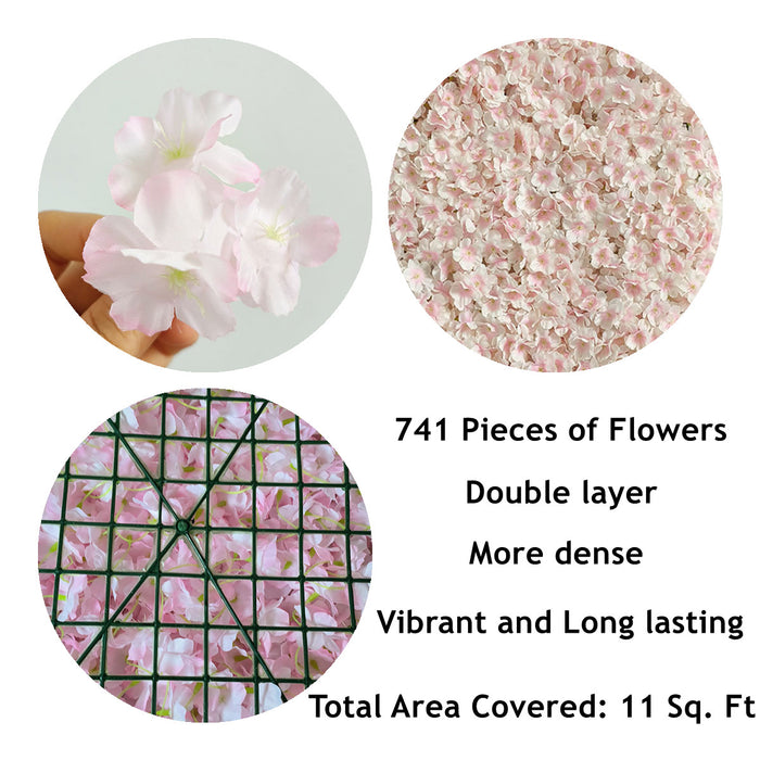 Bulk Cherry Blossom Flower Wall Mat Backdrop Artificial Panels Wholesale