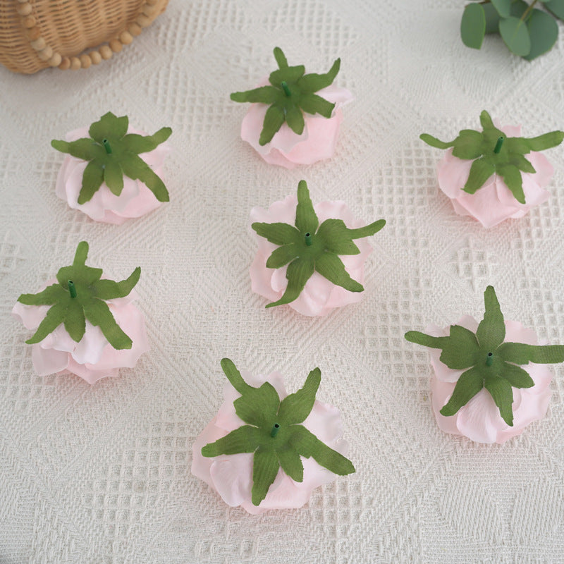 Bulk 50PCS Artificial Silk Rose Heads – DIY Wedding Flowers, Craft Supplies for Bouquet & Home Decor Wholesale