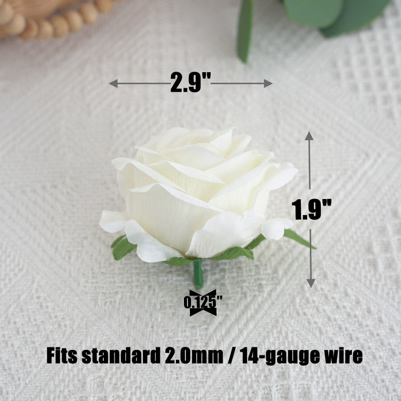 Bulk 50PCS Artificial Silk Rose Heads – DIY Wedding Flowers, Craft Supplies for Bouquet & Home Decor Wholesale