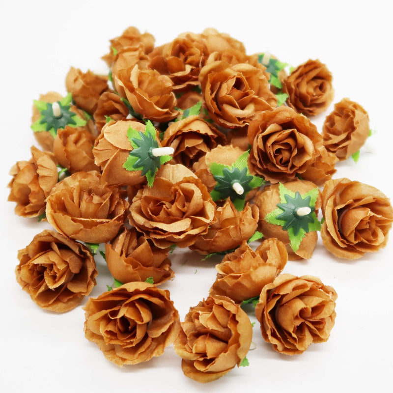 Bulk 50Pcs Tiny Roses Artificial Flowers Roses Flower Heads for Crafts Wedding Centerpieces Bridal Shower Party Home Decor Wholesale