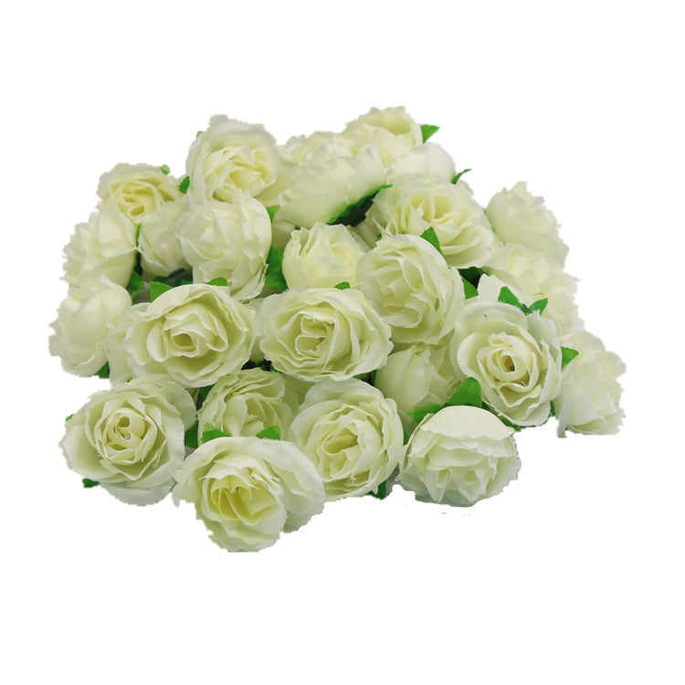 Bulk 50Pcs Tiny Roses Artificial Flowers Roses Flower Heads for Crafts Wedding Centerpieces Bridal Shower Party Home Decor Wholesale