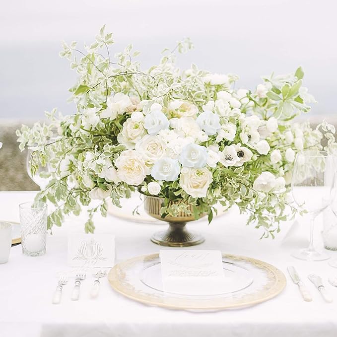 Bulk 50Pcs Tiny Roses Artificial Flowers Roses Flower Heads for Crafts Wedding Centerpieces Bridal Shower Party Home Decor Wholesale