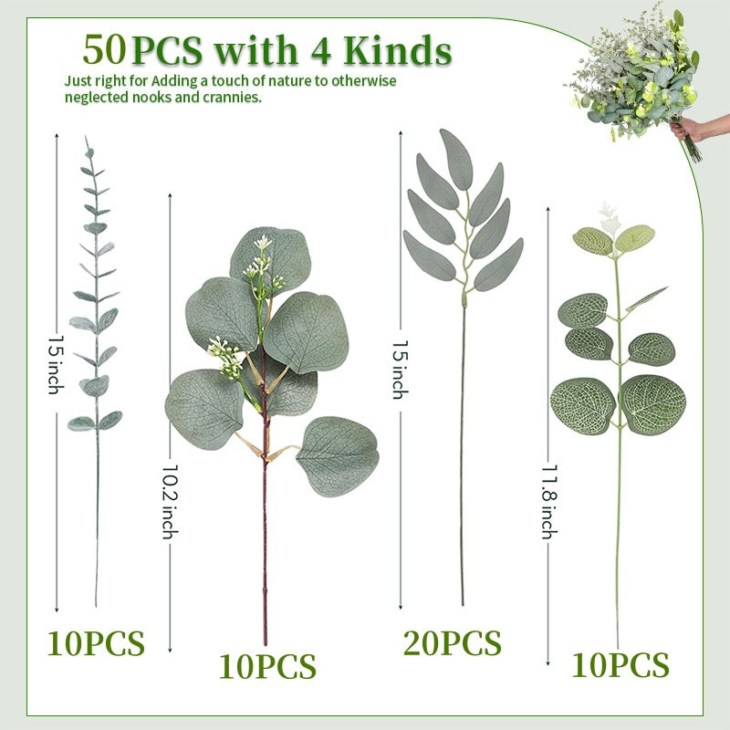 Bulk Mixed Artificial Greenery Stems for Wedding Floral Arrangement Centerpiece Wholesale