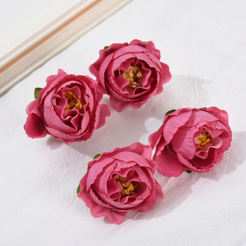 Bulk 50Pcs Mini Rose Roses Flower Heads for Crafts Wedding Centerpieces Bridal Shower Party Home Decor Wholesale