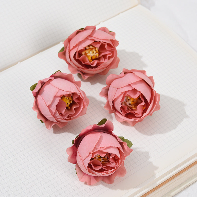 Bulk 50Pcs Mini Rose Roses Flower Heads for Crafts Wedding Centerpieces Bridal Shower Party Home Decor Wholesale