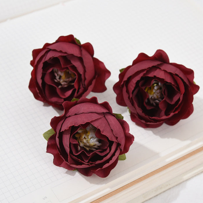 Bulk 50Pcs Mini Rose Roses Flower Heads for Crafts Wedding Centerpieces Bridal Shower Party Home Decor Wholesale