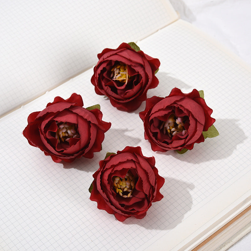 Bulk 50Pcs Mini Rose Roses Flower Heads for Crafts Wedding Centerpieces Bridal Shower Party Home Decor Wholesale