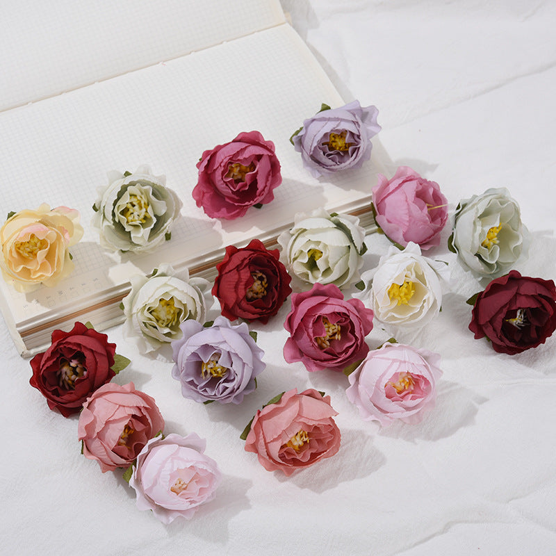 Bulk 50Pcs Mini Rose Roses Flower Heads for Crafts Wedding Centerpieces Bridal Shower Party Home Decor Wholesale
