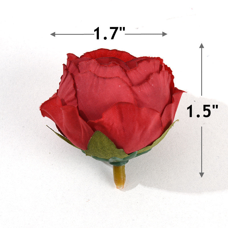 Bulk 50Pcs Mini Rose Roses Flower Heads for Crafts Wedding Centerpieces Bridal Shower Party Home Decor Wholesale