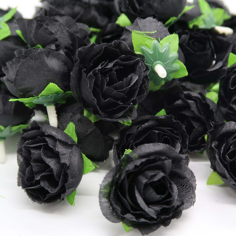 Bulk 50Pcs Tiny Roses Artificial Flowers Roses Flower Heads for Crafts Wedding Centerpieces Bridal Shower Party Home Decor Wholesale