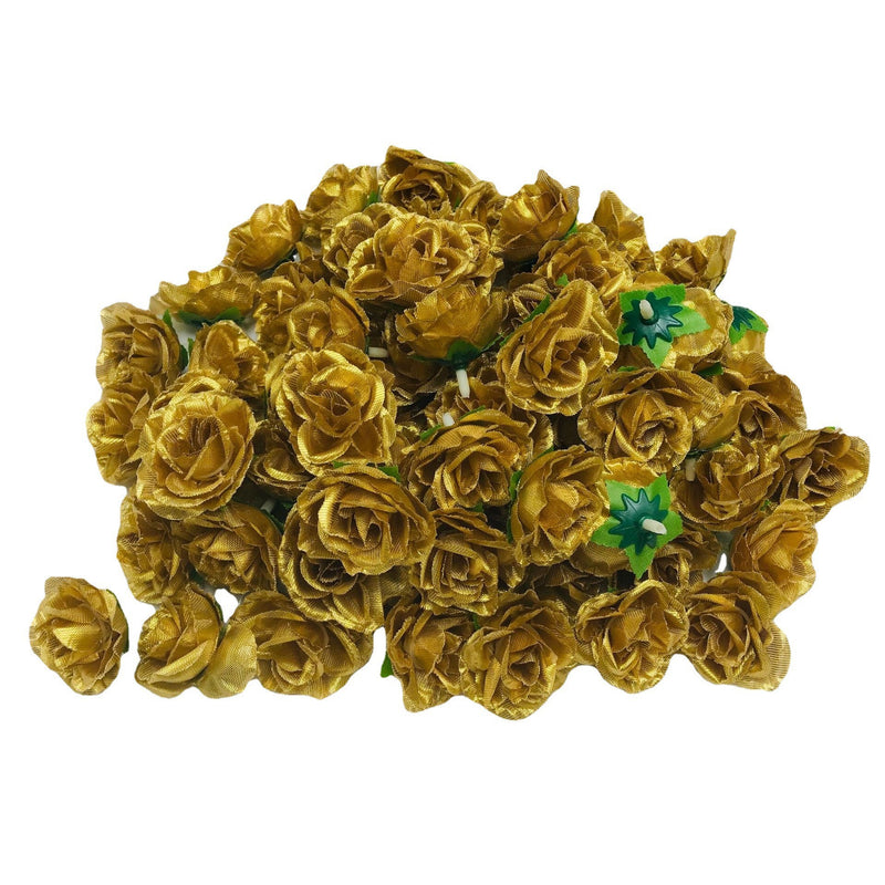 Bulk 50Pcs Tiny Roses Artificial Flowers Roses Flower Heads for Crafts Wedding Centerpieces Bridal Shower Party Home Decor Wholesale