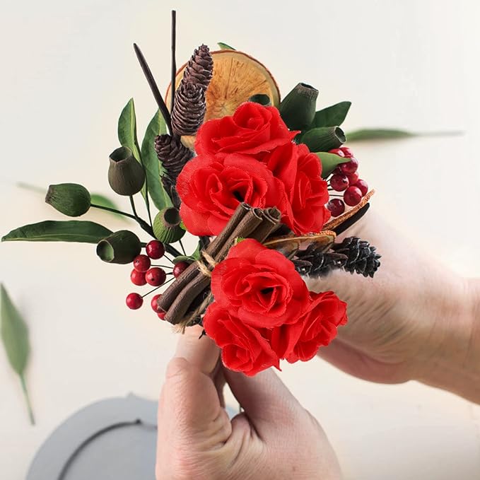 Bulk 50Pcs Tiny Roses Artificial Flowers Roses Flower Heads for Crafts Wedding Centerpieces Bridal Shower Party Home Decor Wholesale