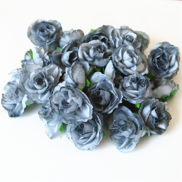 Bulk 50Pcs Tiny Roses Artificial Flowers Roses Flower Heads for Crafts Wedding Centerpieces Bridal Shower Party Home Decor Wholesale
