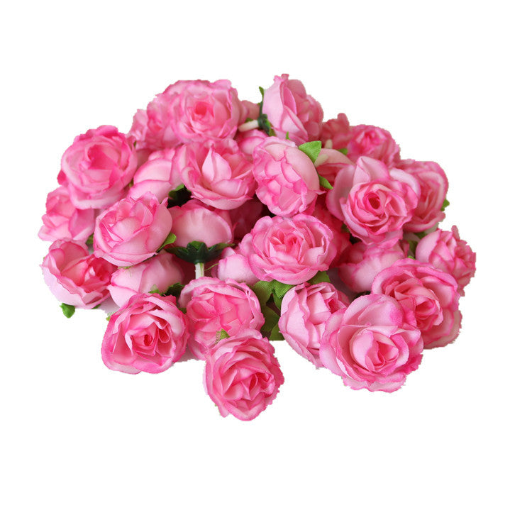 Bulk 50Pcs Tiny Roses Artificial Flowers Roses Flower Heads for Crafts Wedding Centerpieces Bridal Shower Party Home Decor Wholesale