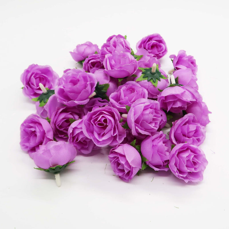 Bulk 50Pcs Tiny Roses Artificial Flowers Roses Flower Heads for Crafts Wedding Centerpieces Bridal Shower Party Home Decor Wholesale