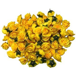 Bulk 50Pcs Tiny Roses Artificial Flowers Roses Flower Heads for Crafts Wedding Centerpieces Bridal Shower Party Home Decor Wholesale