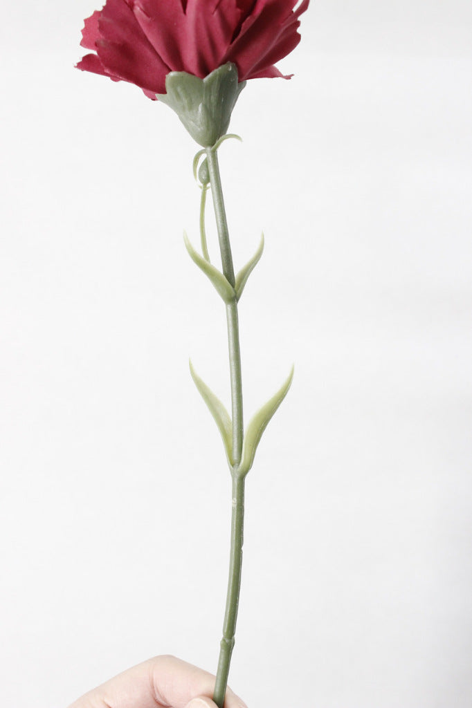 Tige d'œillets en vrac de 10,6 pouces Fleurs artificielles Œillets en gros 