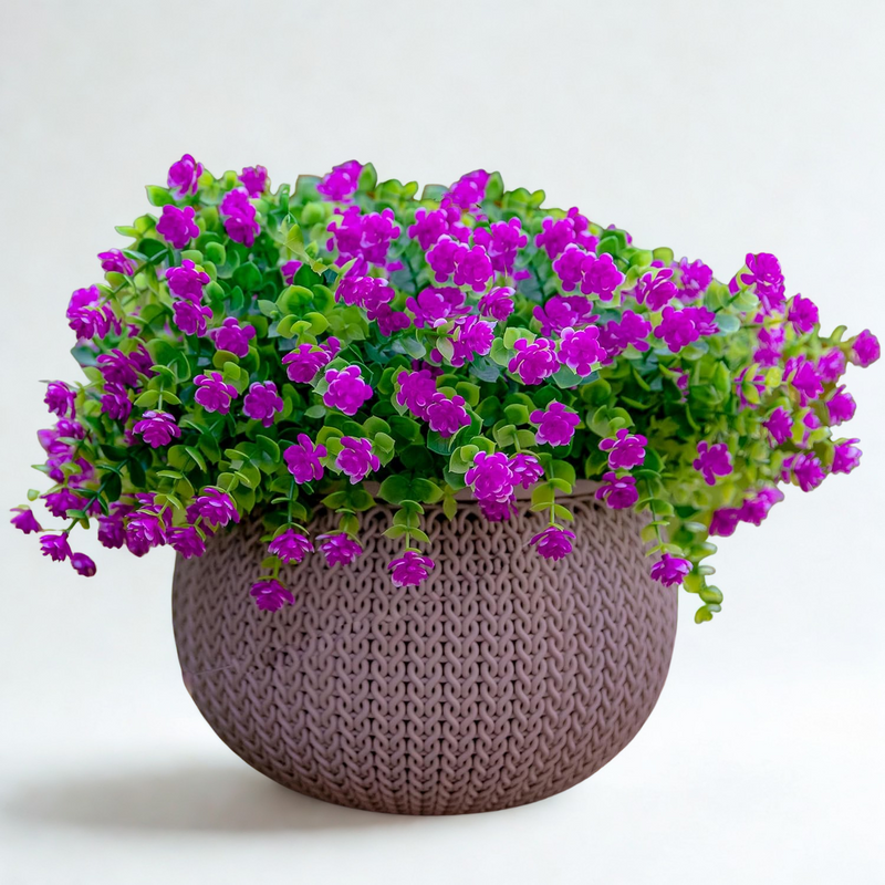 12 PCS Realistic Artificial Flowers - UV Resistant Outdoor/Indoor Plants for Pots & Planters (Lifelike Greenery, Desert Sun Tested）